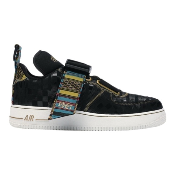 Nike Air Force 1 Utility Bhm QS "Black/Metallic Gold" Men's Shoe - Picture 5 of 13